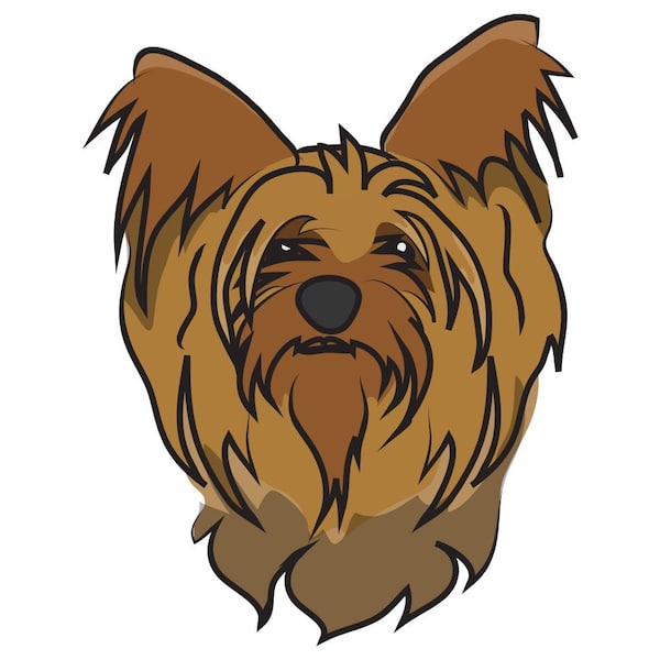 Signmission Yorkshire Terrier Dog Decal, Dog Lover Decor Vinyl Sticker D-12-Yorkshire Terrier - main